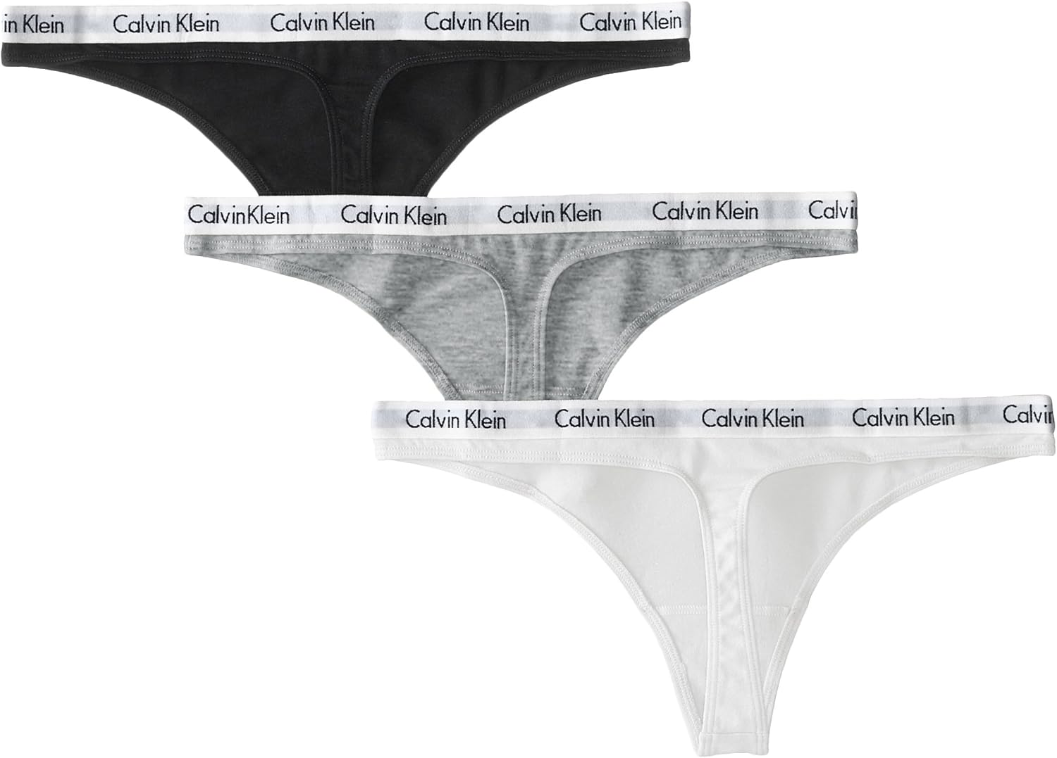 Calvin Klein Women's Carousel Logo Cotton Thong Panty: Clothing
