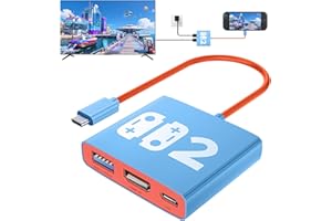 3-in-1 Switch 2 Dock, Bemkiru Portable Travel Dock Accessories for Nintendo Switch 2/1/OLED/ROG Ally/Legion GO, Switch 2 Docking Station TV Adapter with HDMI 4K@60Hz, USB 3.2 and PD 100W