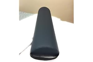NRG Half Round Massage Bolster - Durable Massage/Spa Table Pillow Cushion - Positioning Bolster with Carrying Strap - CFC Free Foam, NaturSoft Vinyl Cover - 3 x 6 x 26 Inches - Color: Agate
