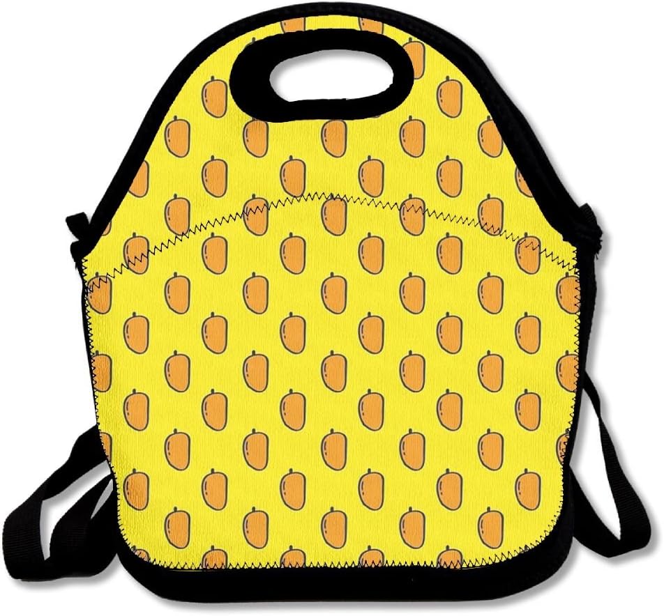 Ltgyth Premium Lunch Bag Mango Pattern Tote Handbag Lunchbox with Shoulder Strap