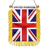 UK United Kingdom Hanging Flag with Suction Cup 4x6
