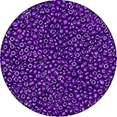 Yholin 2000pcs 4mm 6/0 Purple Glass Round Beads for DIY Craft Project, Bracelet, Necklace, Jewelry Making, Cloth Embellishment, Earrings, Anklets, Waist Beads, Ornaments - Includes Tweezers