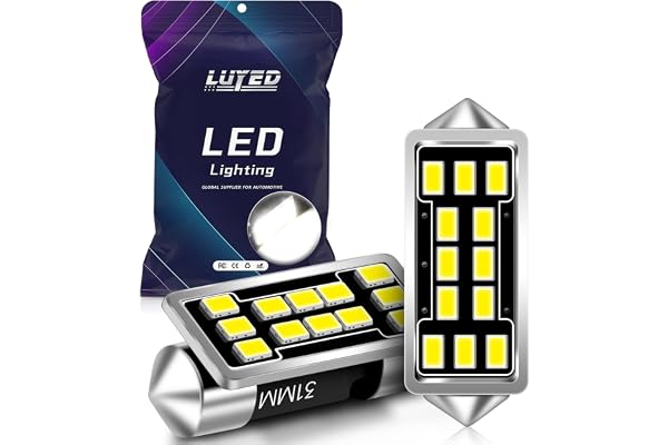 LUYED 2 X 640 Lumens Extremely Bright 3020 12-EX Chipsets 1.25 inches DE3175 DE3021 DE3022 3175 LED Bulbs Used For Dome light