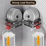 ZVZM Corner Shower Caddy 2 Pack Rustproof 90 Degree No Drill Shelf Black view 3