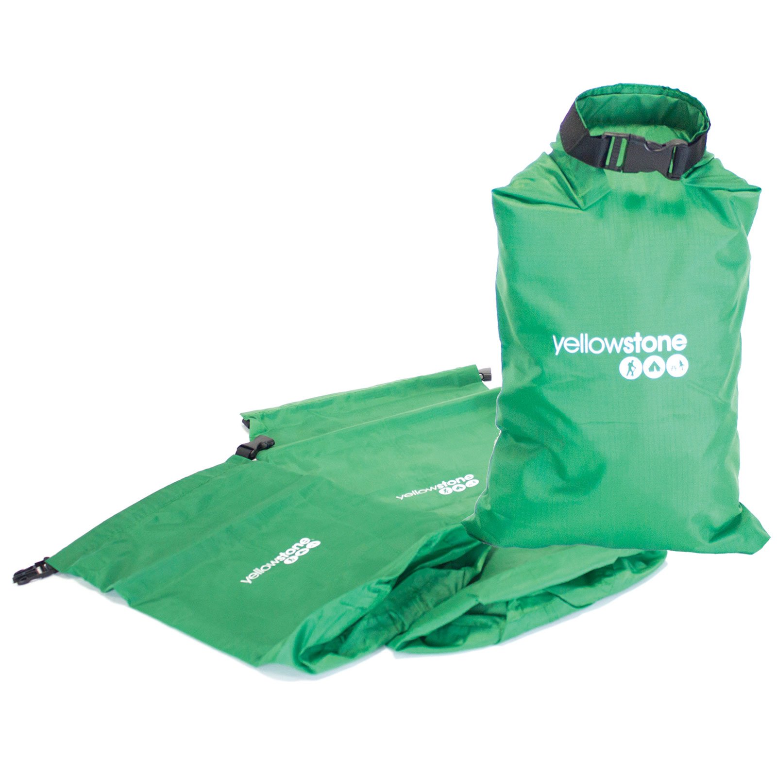 Yellowstone 3 Dry Sacks, Green, 2/4/8 Litres