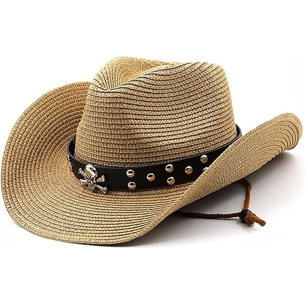 1597 Cowboy Hat And Bandana Set- 18x Straw Hats Polyester 816gAxTtUnL._AC_SY350_QL65_.jpg main image 3