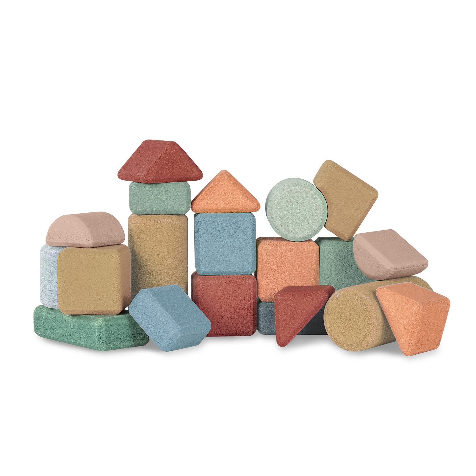 Korko Cork Building Block Set - Quiet, Colourful, Safe and Full of Love for the Environment (Pack of 20)