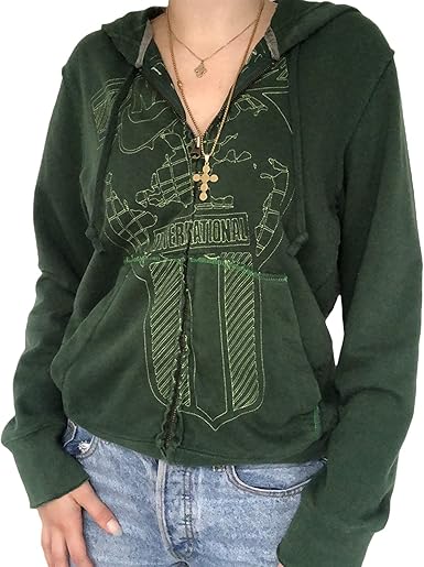 y2k oversized zip up hoodie