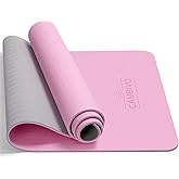 CAMBIVO Yoga Mat for Women Men Kids, 1/3 & 1/4 & 2/5 Inch Extra Thick Yoga Mat Non Slip, 72" x 24" TPE Yoga Mats, Workout Mat with Carrying Strap for Yoga, Pilates and Floor Exercises