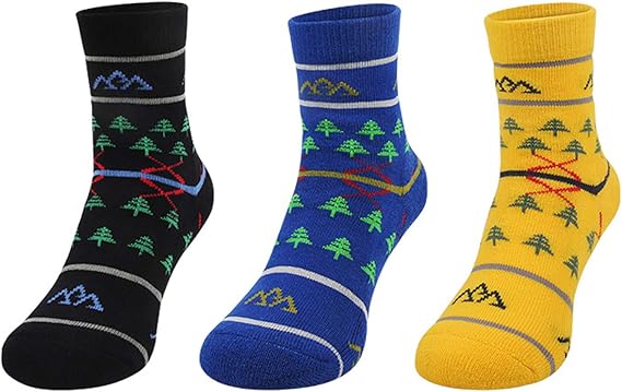 Amazon Co Jp キッズ ソックス セット キッズ靴下 子供用 綿 Kids Socks 通学の靴下 約5 12歳 男の子 女の子 スキー トレッキング 登山用 靴下 可愛い 厚手 暖かいアウトドアソックス セット 3色3足セット 服 ファッション小物