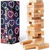 2024 Fun Valentine's Day Gift - 54 Fun Stacking Blocks for Couples, Romantic Couples' Game: Talking, Flirting, Challenge for 