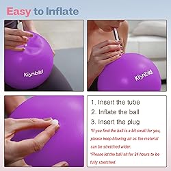 kisnbld Small Exercise Ball, 9 Inch Mini Pilates