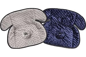 Anmas Home Piddle pad Car Seat Protector - Car Seat Saver Stroller Potty Pad, Baby Car Seat Cover, Car Seat Waterproof Liner for Potty Training Prevent Dipper Leaking 20x15 inch Black 2PCS(Blue+Gray）
