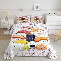Sushi Comforter Set Japanese-Style Cherry Blossoms