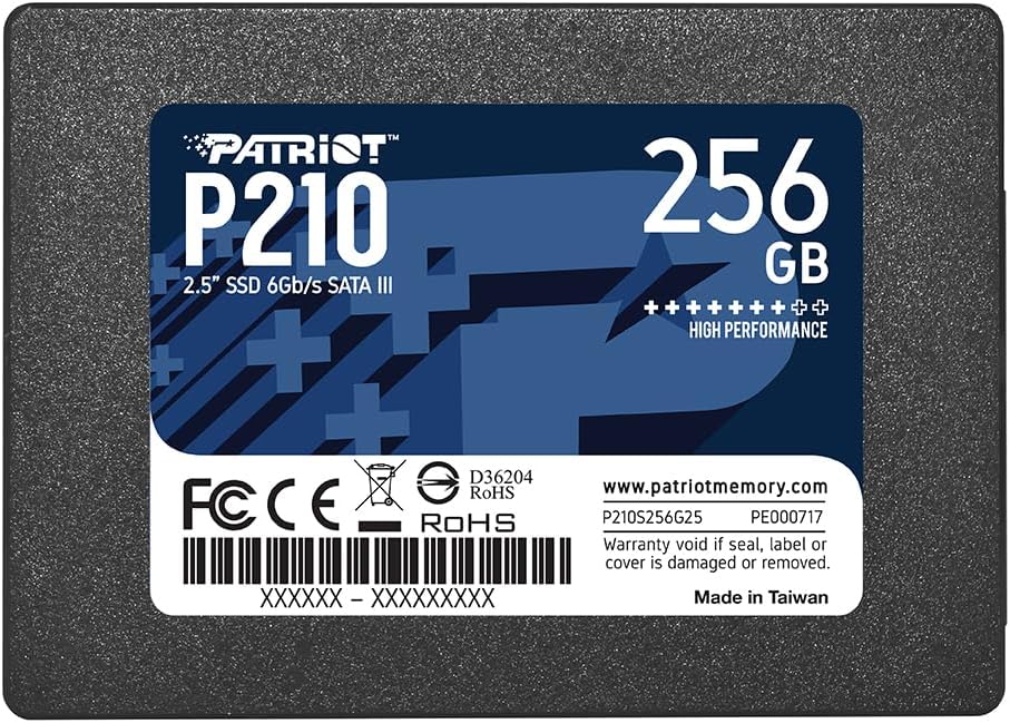 Patriot P210S256G25 256GB SATA 3 2.5 Inch SSD P210 Internal Drive