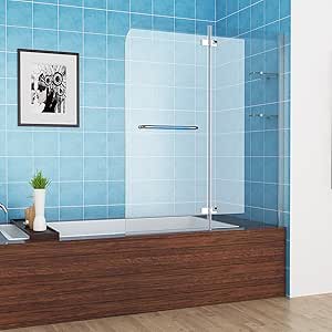 Mampara/cristalera para bañera o ducha (2 piezas, plegable ...