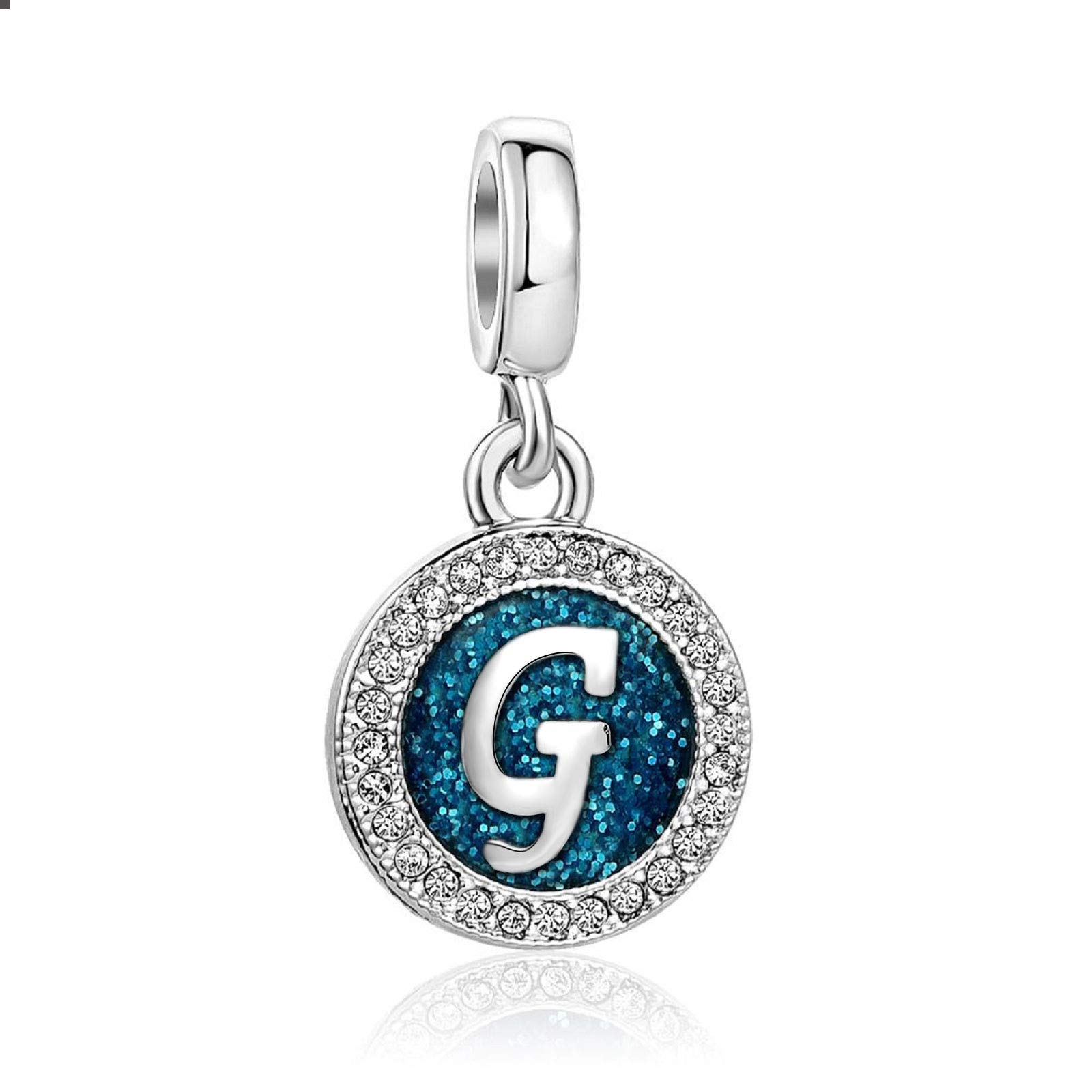 KunBead Jewelry Letter G Initial Charms Cheap Family Love Wife Charms for Women Valentines Sale fits Bracelets