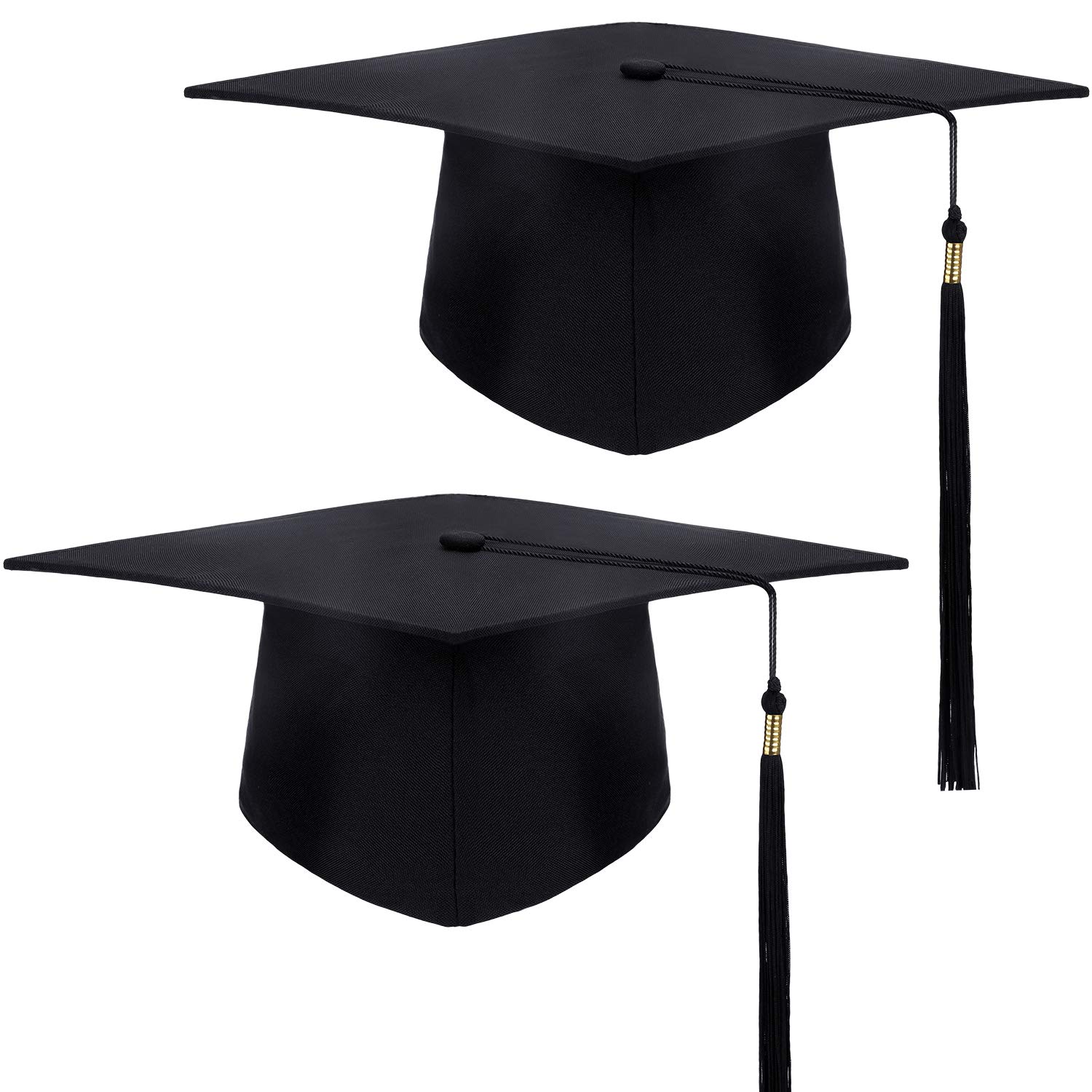 2 Pieces Unisex Graduation Cap Adult Graduation Hat with Tassel for Graduation Dress Accessory