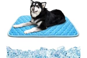 AUPETEK Dog Cooling Mat for Dogs Non-Toxic Self Cooling Pad & Easy Clean Large 39x27in