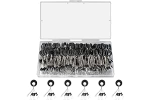 VIPMOON 600 Pieces Fishing Bobber Stops, Float Sinker Stops, Size XS S M L Float Stop Available