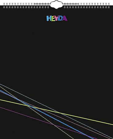 Heyda 2070480 Bastel-/Kreativkalender, 13 Monatsblätter, 297 x 350 mm, Kalendarium immerwährend, Wire-O-Bindung mit Aufhänger