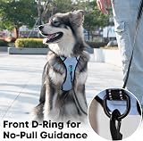 PoyPet No Pull Dog Harness Reflective Vest with 2 Leash Attachments (S) Light view 3