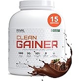 Rival Nutrition Clean Gainer Protein Powder – 5LB Chocolate Fudge – High Protein Lean Mass & Weight Gainer | 580 Calories, 30g Protein, 101g Multi-Source Carbs, No Artificial Ingredients – 15 Servings