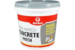 Red Devil 0644 Concrete Repair Patch, Cement Crack Fillter, Pre-Mixed, 1 Quart, Pack of 1, Gray, Made in USA
