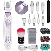 PELCAS Electric Toenail Grinder for Thick Toenails, Cordless Nail Drill, 5 Speeds Manicure and Pedicure Kit with LED Light, Electric Nail File for Human, Pet, Thick Toenails, Natural & Acrylic Nails