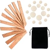 SATINIOR 27 Pieces Clarinet Cork Replacement Kit | 10 Pcs Clarinet Joint Cork Replacement,17 Pcs Pads Bb Woodwind Instrument Pads Instrument Accessories,Black Velvet Bag