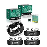 YHTAUTO 5x4.5 Wheel Spacers 1.5 Inch Fits Dodge, Chrysler, Ferrari, Maserati Models, Charger, Challenger, 300 Tire Spacers w/ M14x1.5 Studs, 82.5mm Center Bore 5 Lug 4PCS Black