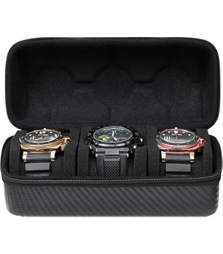 Hiram Étui De Montre En Cuir Pour 2 Montres, Noir, Boîte De Rangement De Voyage Portable Avec Fermeture éclair, Organiseur De Montres Pour Homme (noir