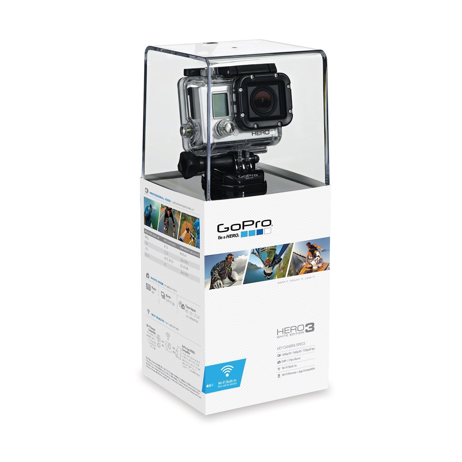 Amazon.com : GoPro HERO3: White Edition - (197'/ 60m Waterproof Housing) :  Go Pro : Camera & Photo