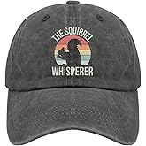 Delouta The Squirrel Whisperer Trucker Hat Mens Black Hat Pigment Black Hats for Women Fashionable Gifts for