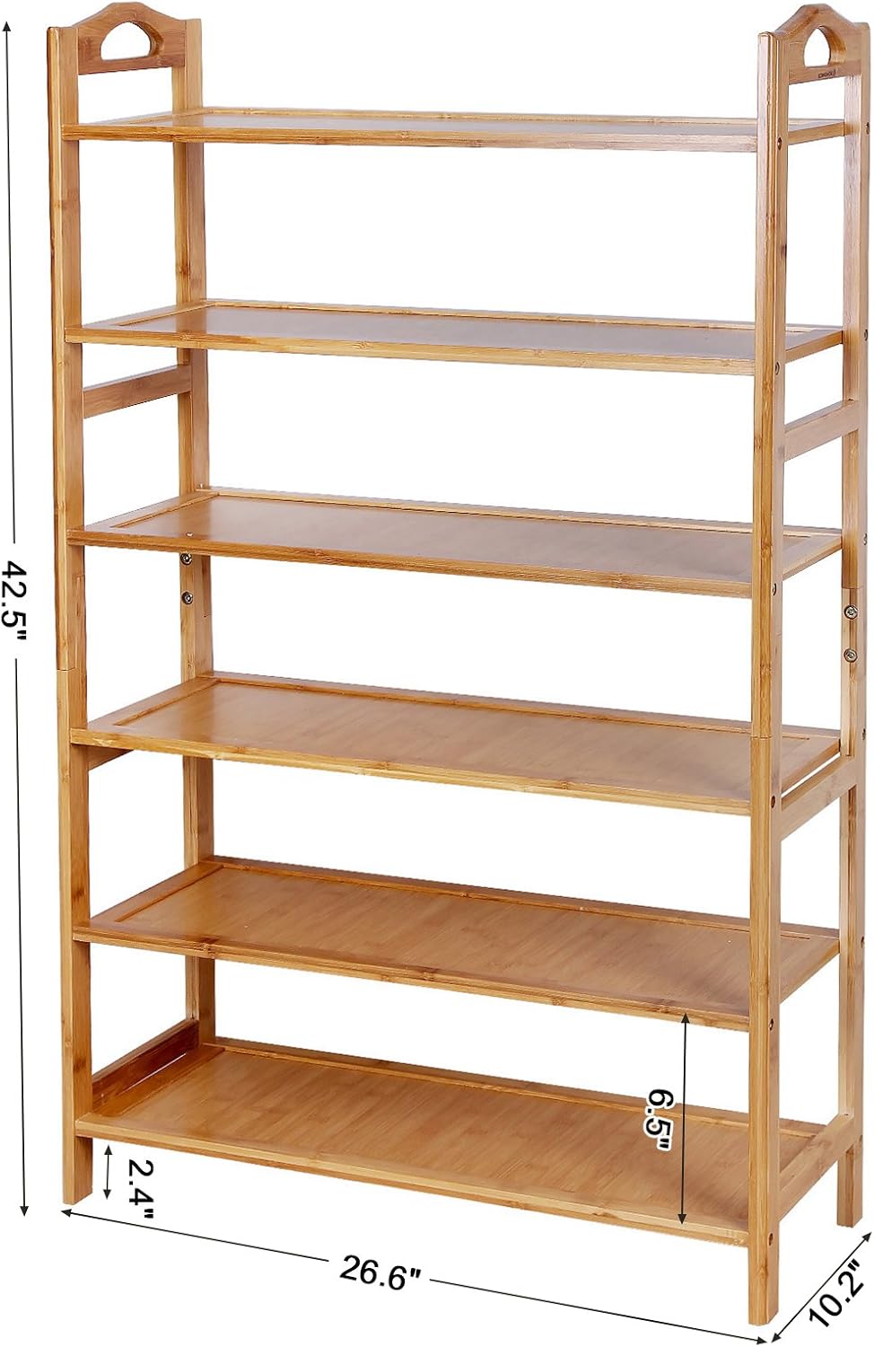 6 tier bamboo shoe rack on Songmics Bamboo Entryway Shoe Shelf Storage Organizer Ideal For Hallway Bathroom Garden 6 Tier Fresh Maple Furniture Decor Amazon Com
