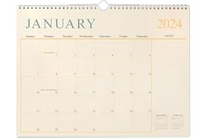 COOLENDAR 2024 Calendar 24 Months from January 2023 to December 2024, Hanging Calendar 2024 for Wall, Monthly Wall Calendar 2024, 2024 Desk Calendar with Large Occasions (IVR2)