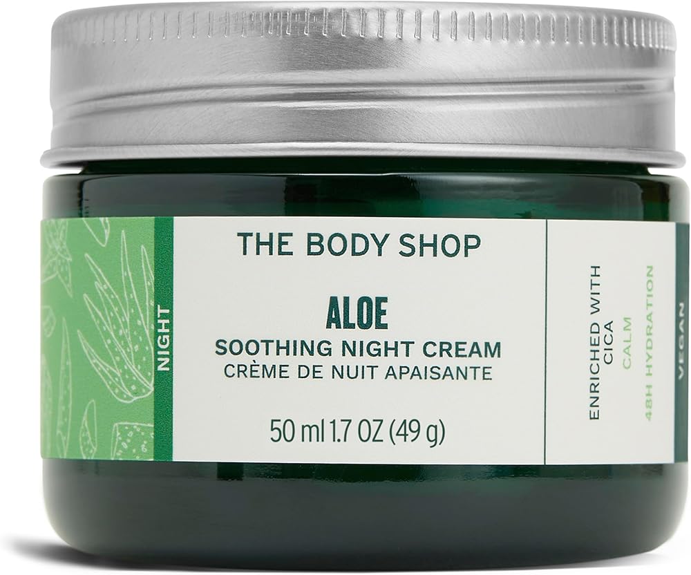 The Body Shop Aloe Soothing Night Cream 50ml Fragrance-Free for Sensitive Skin