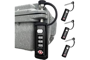 LAFENLIN Gun Case Locks 4 Pack TSA Approved,Heavy Duty Locks for Gun Case,Cut-Proof Case Padlocks for Pistols and Rifles,Tactical Gun Locks Hard Pistol Cases Firearm Travel Locks Ammo Case (Black-4 Pack)