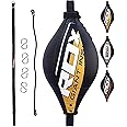 RDX Double End Speed Ball Maya Hide Leather Boxing Ball Dodge Speed Bag Punching MMA Training Workout Floor to Ceiling Rope