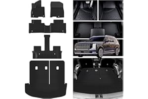 AltraVos Floor Mats for 2026 Hyundai Palisade Hybrid, 7&8 Seats Floor Liner TPE All Weather Cargo Mat with Backrest Mat for P