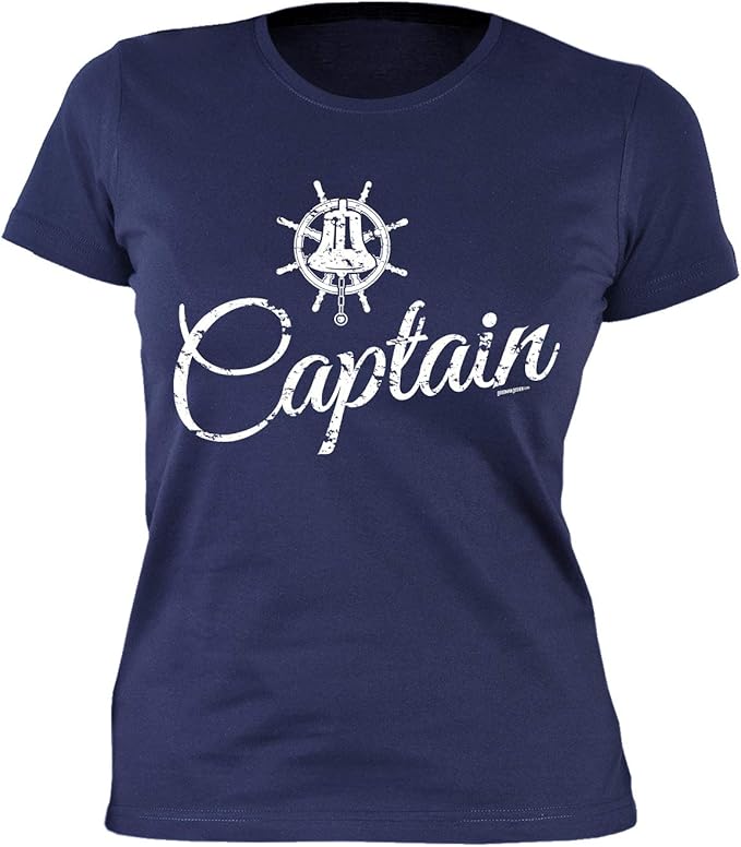 Kapitän Damen Sprüche Shirt TShirt Frau Captain lustige Sprüche