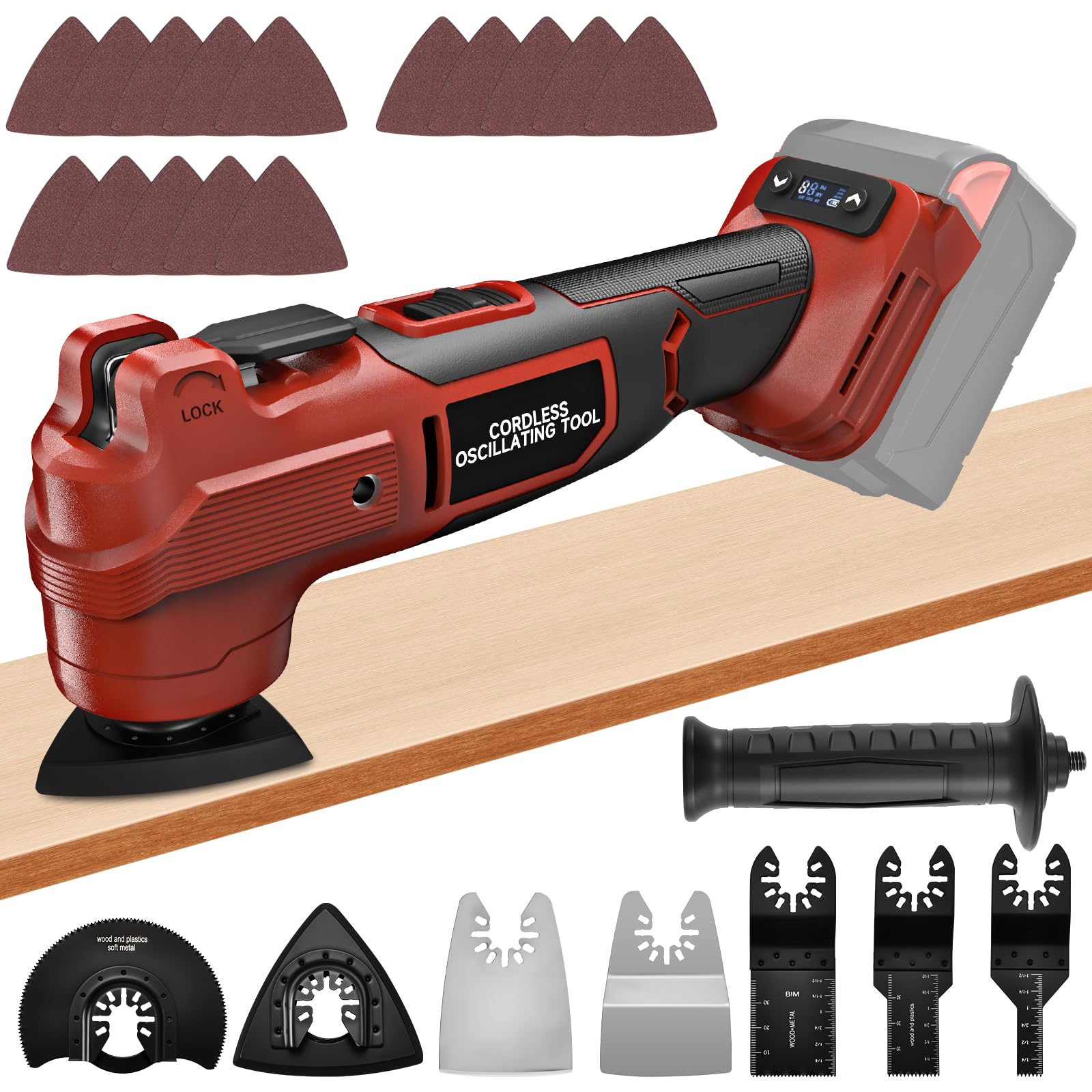 CAMXTOOL Upgraded Oscillating Multi Tool Compatible with Milwaukee 18V Max Battery, Cordless Oscillating Tool with Brushless Motor 20000 OPM, 7 Gear for Cutting, Sanding, Scraping, Tool Only