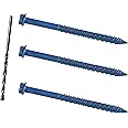 Bobibbi 1/4 x 3-1/4" Hex Head Concrete Screw Anchor, for Anchoring to Masonry, Block or Brick (100Pcs)
