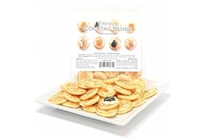 CAVIAR STAR French Cocktail Blinis for Caviar - Frozen Appetizer Pancakes for Specialty Foods - 1.25 inch / 30 per pack (4.76 ounce (136 grams))