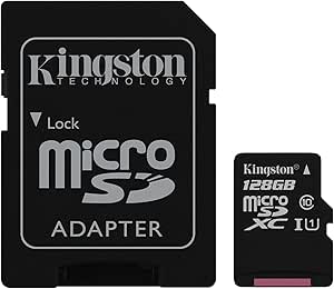Kingston Digital 128GB microSDXC Class 10 UHS-I 45MB/s Read Card with SD Adapter (SDC10G2/128GB)