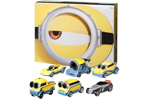 Hot WheelsMinions Bundle 6-Pack of Vehicles 1:64 Scale Themed to Minions: The Rise of Gru Movie, Character Cars, Gift for Ages 3 Years & Older [Amazon Exclusive]