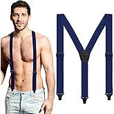 Jiuguva Men's Hidden Undershirt Suspender Men Airport Friendly Straps Y Back Athletic Suspender Heavy Duty for Jeans Shirt