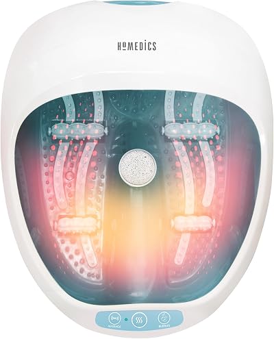 HoMedics Luxury Foot Spa Massager with Heat Vibration Hydro Massage 4 Bubble