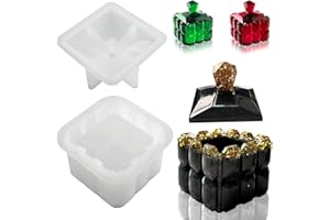 ZQYSING Resin Storage Box Molds, Jar Silicone Mold with Lids Jewelry Box Molds Trinket Storage Container Box Mold for Epoxy Resin Casting Home Decor