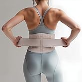 Ergo CoreActive Slim Fit Lower Back Brace – Ultra-Thin Ergonomic H-Shaped Resin Support, Seamless Design for Strong & Comfortable Lumbar Support, Lightweight & Discreet Back Brace (Beige, X-Large)